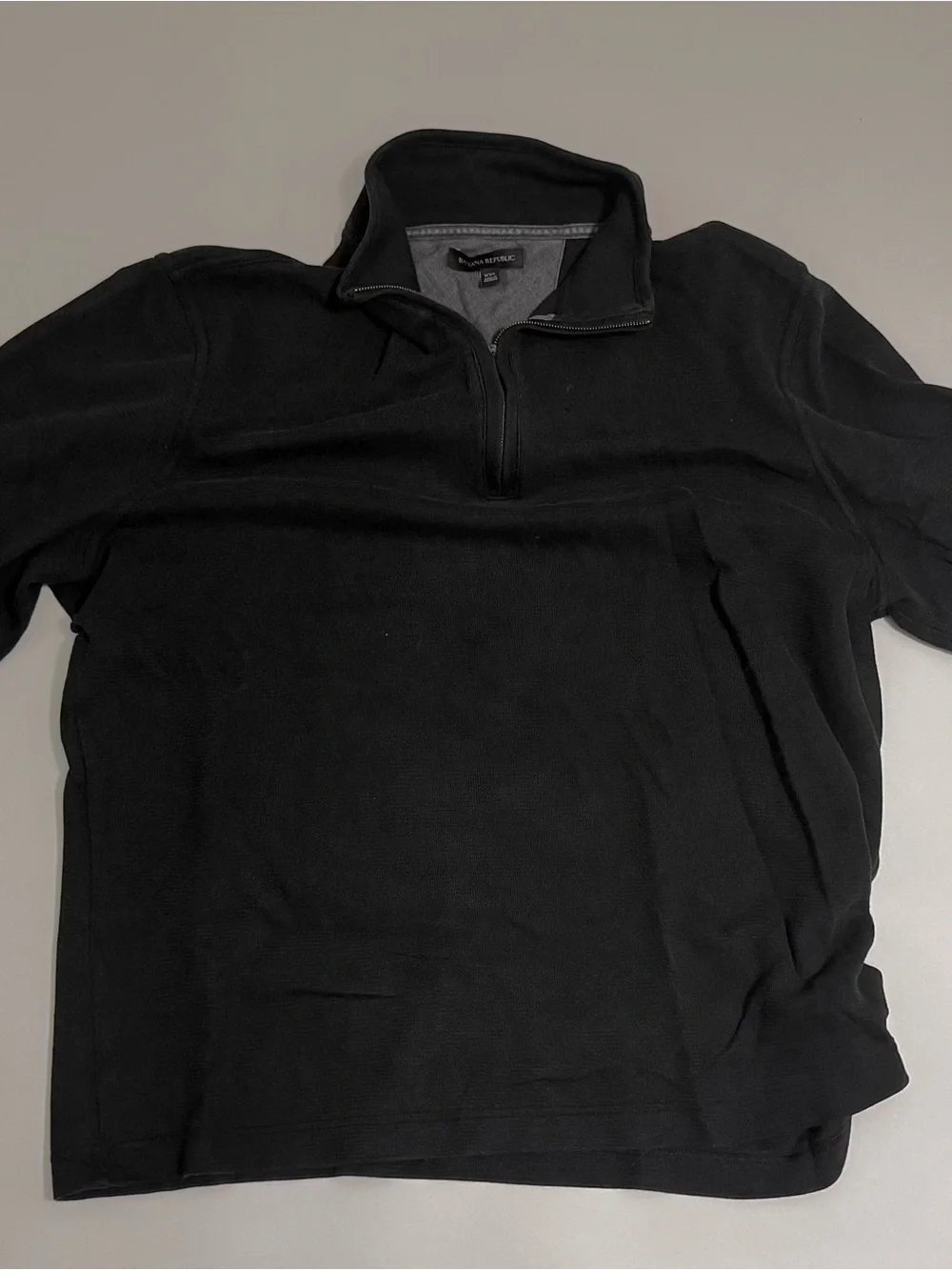 Banana Republic Black Zip-Neck Sweater